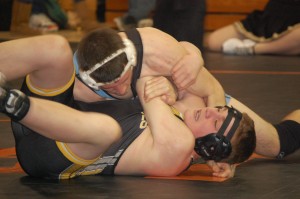 Caden Doll wrestles his way to champion of the 160-pound weight class in the SICL Conference.