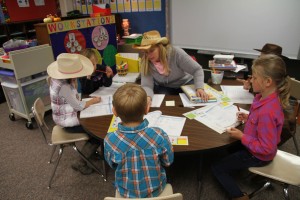 Mrs. Jennifer Rozendaal, first-grade teacher, rounds up her students dressed as cowgirls and cowboys for... 			
			</div>
				<a href=