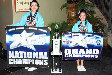 Granddaughters of locals on national champ cheer team