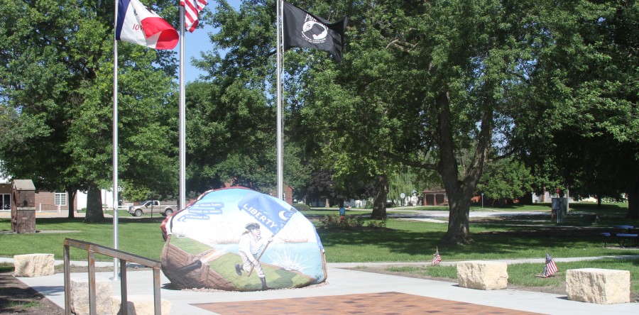 First pavers placed at Jasper County Freedom Rock