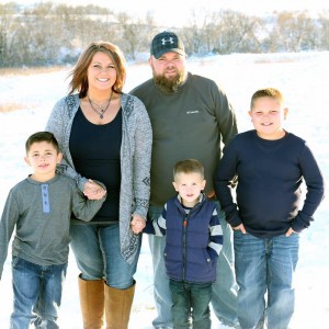 Eating healthier has become a family affair involving all members of the Agan household, from left, Boston (8), Alison, Shelby, Merrick (4), and Kyler (10).