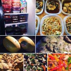 Samples of the "clean" eating options Agan makes.
