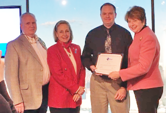 Johnson accepts national award in New York City