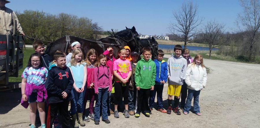 Fourth graders explore at Living History Farms