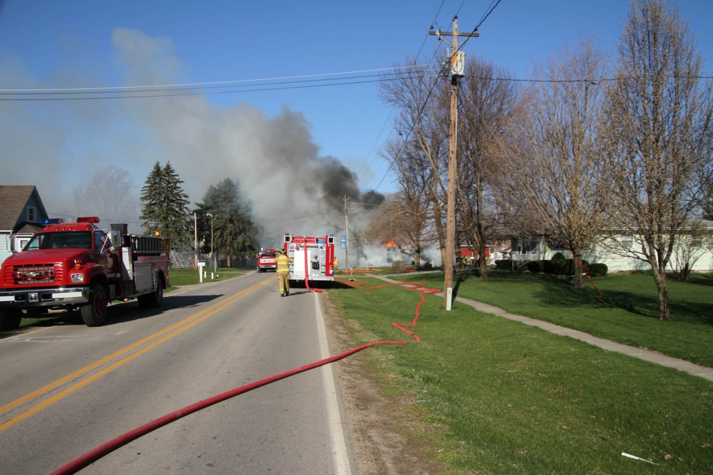 The smoke from the fire could be seen from miles away.