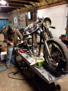 Rankin estimates he spent 200-plus hours on the restoration. He enlisted help from friend Derrick Zimmerman (shown) and Craig Maasdam, but did most of the work on his own.