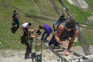 teamwork up the ladder