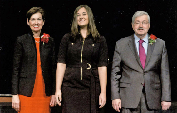 Drafahl recognized by Governor Branstad for academic excellence