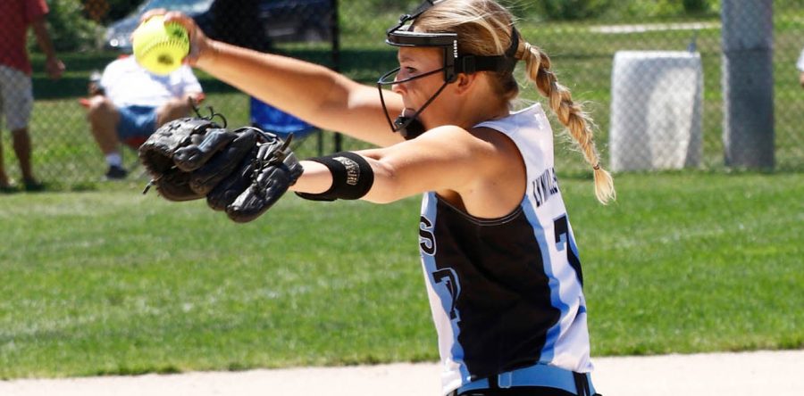 Hawk softball team ties for third in conference
