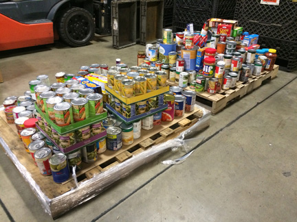 Over 500 pounds donated at Co-Line canned food drive