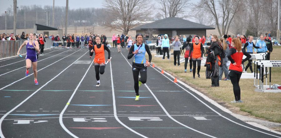 Hawk girls take on bigger schools at outdoor opener