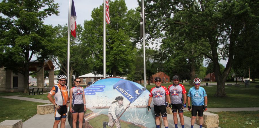 Sully welcomes riders on RAGBRAI Pre-Ride Route Inspection