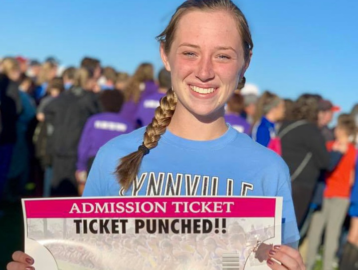 L-S Sophomore Caitlin Alberts is on to state