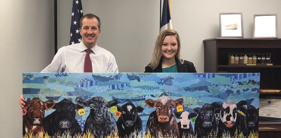 Lynnville-Sully alum’s ‘Final Drive’ finds home at Iowa Secretary of Agriculture office