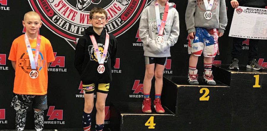 Arkema earns seventh, Mintle eighth at Super PeeWee State Wrestling