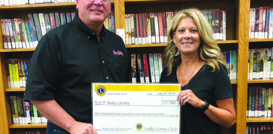 Sully Lions Club donates golf tourney monies