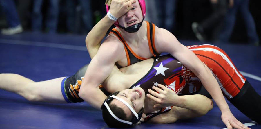 Lynnville-Sully’s Maxwell Mintle is crowned AA State Champ 130 pounds Division C