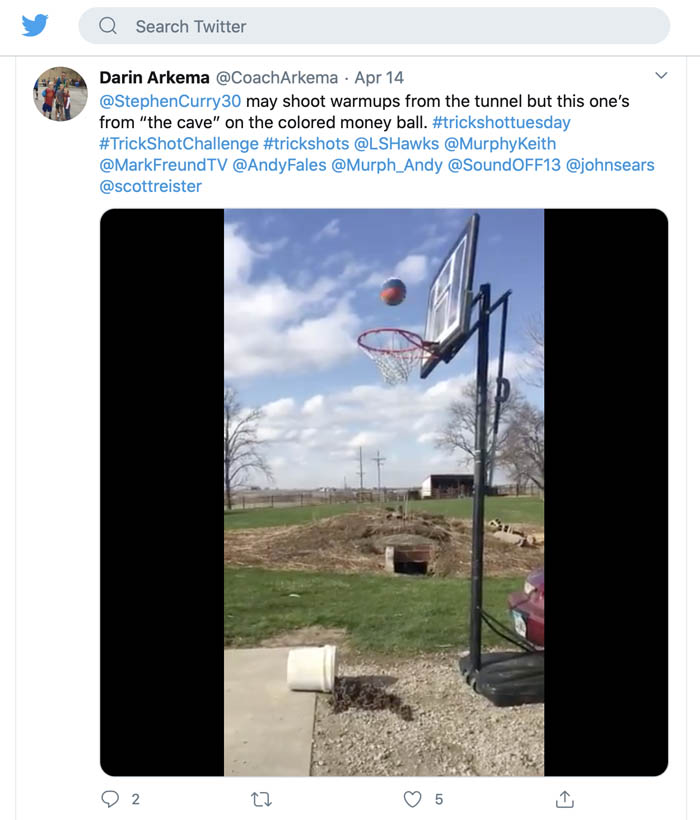 Arkema’s trick shot makes TV