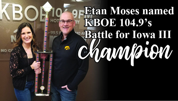 Lynnville native wins KBOE’s Battle for Iowa contest
