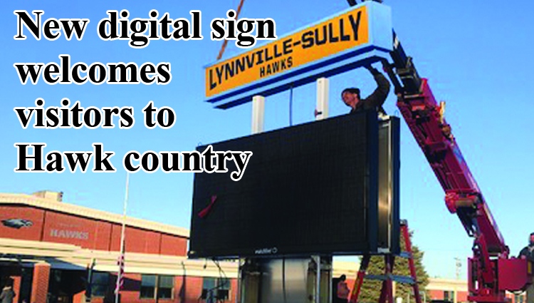 New digital sign welcomes visitors to Hawk country