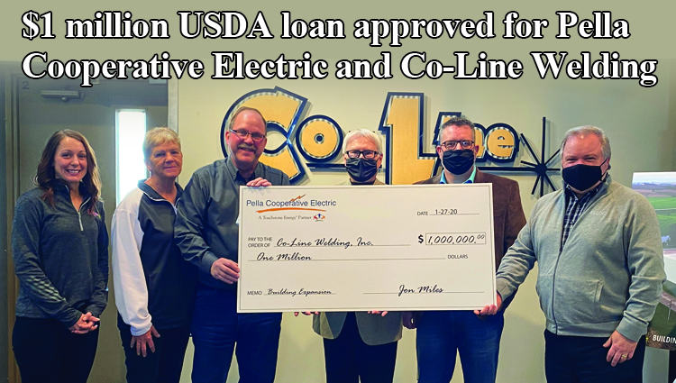 $1 million USDA loan approved for Pella Cooperative Electric and Co-Line Welding, Inc.
