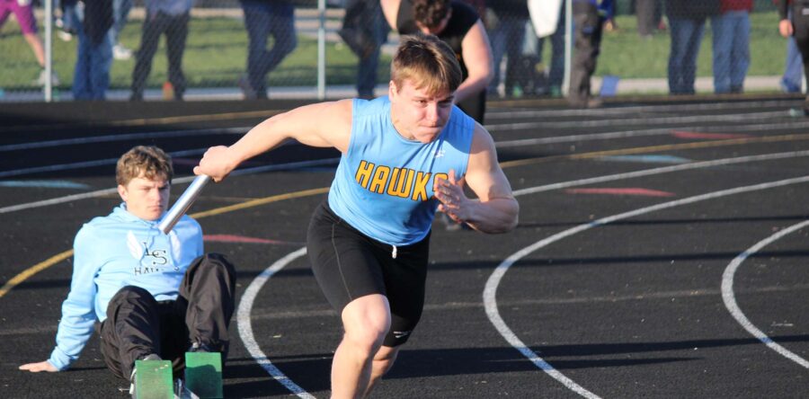 Hawks battle cold and wind to finish in the top three at early meets