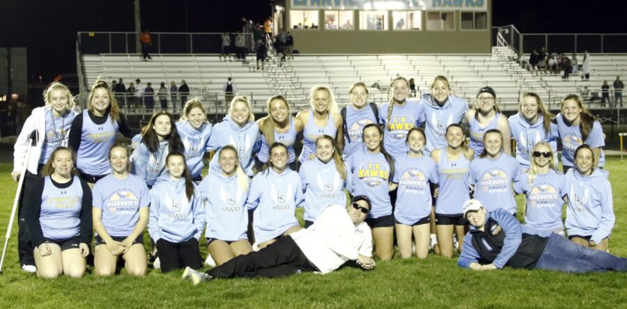 L-S girls track edges out the Rockets for first place at home meet, follows up with second-place finish at EBF