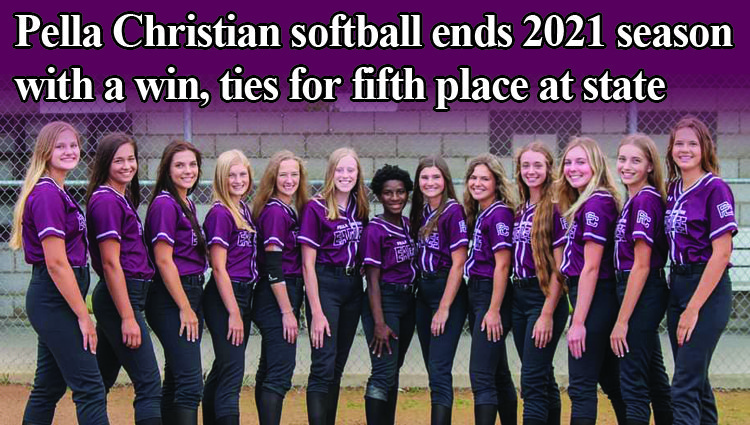 Pella Christian softball ends 2021 season with a win, tied for fifth at state
