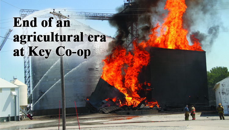 End of an agricultural era: Massive controlled burn eliminates Key Cooperative buildings