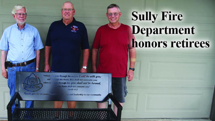 Sully Fire Department honors three retirees with over 115 cumulative years of service