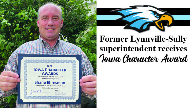 Former L-S superintendent honored with Iowa Character Award
