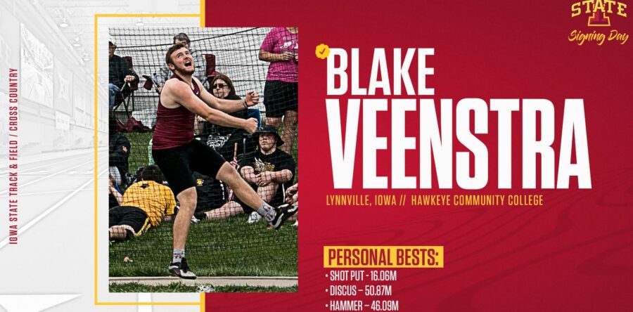 Veenstra signs to compete for the Cyclones in track and field