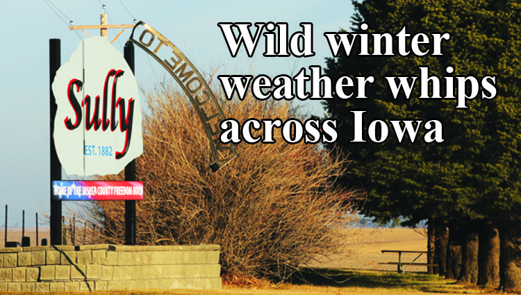 Wild winter weather whips through Iowa