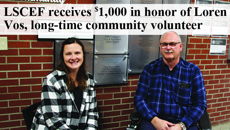 Lynnville-Sully Community Education Foundation receives $1,000 in honor of Loren Vos