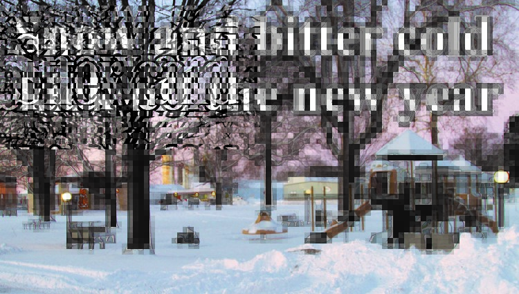 Snow and bitter cold kick off the new year