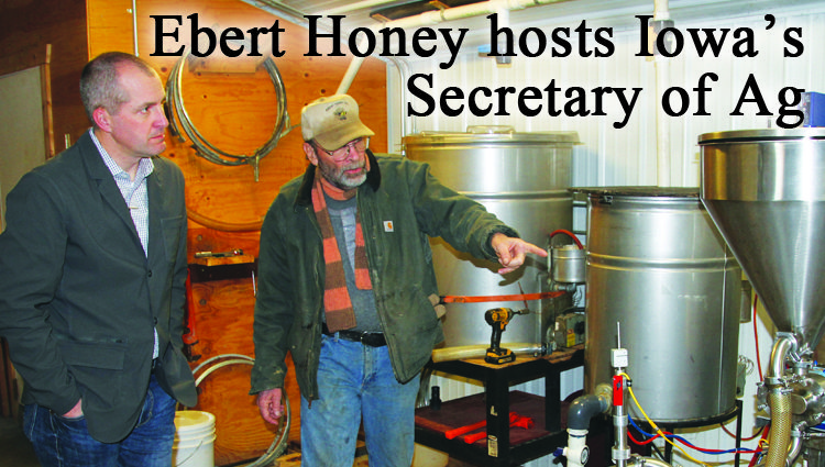 Iowa’s Secretary of Agriculture Mike Naig visits Ebert Honey