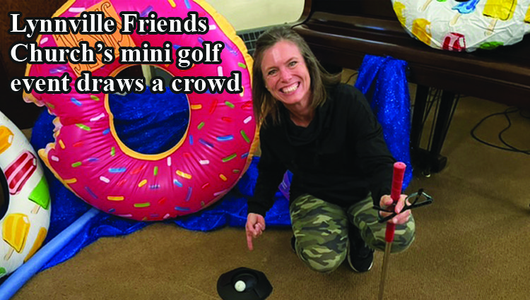 Lynnville Friends Church hosts indoor family-friendly mini golf event