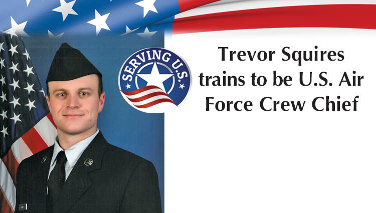 Squires enlists in the U.S. Air Force, trains to be crew chief
