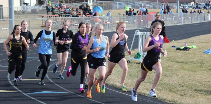 Chilly start for L-S girls track