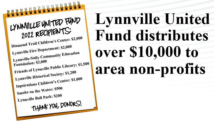 Lynnville United Fund distributes over $10,000 to local organizations