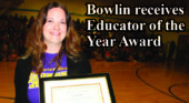 Bowlin receives Educator of the Year Award