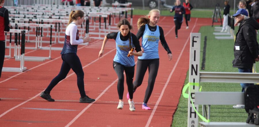 Girls track battles hard to finish as SICL runners-up