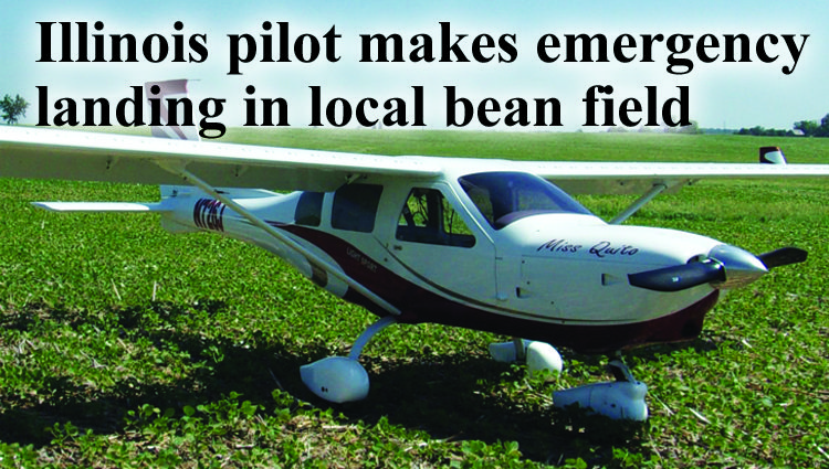 Illinois pilot makes emergency landing in bean field northeast of Sully