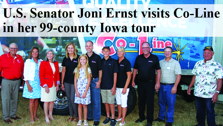 U.S. Senator Joni Ernst visits Co-Line in her 99-county Iowa tour