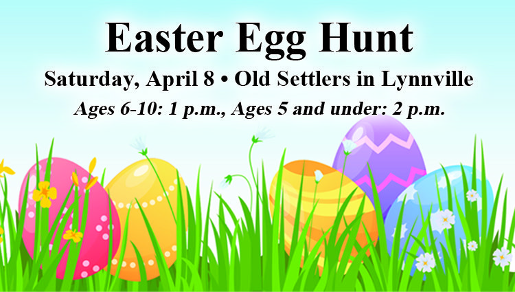 Easter egg hunt in Lynnville Saturday