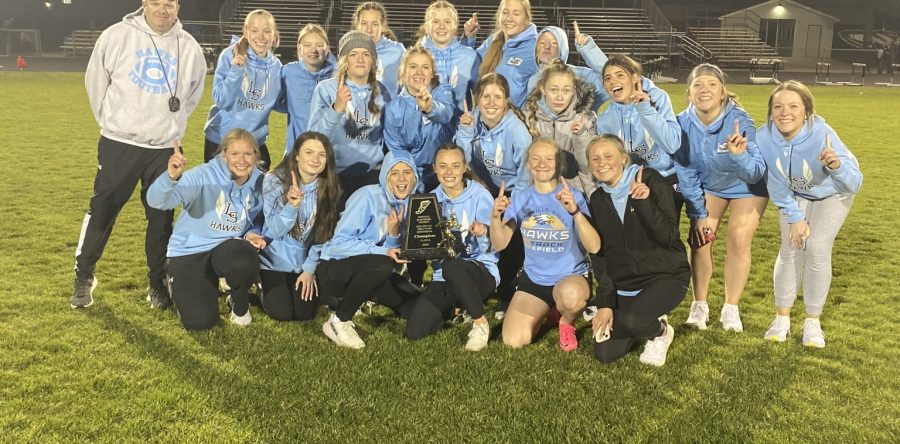 L-S girls track team reigns at EBF, claims first in Class B