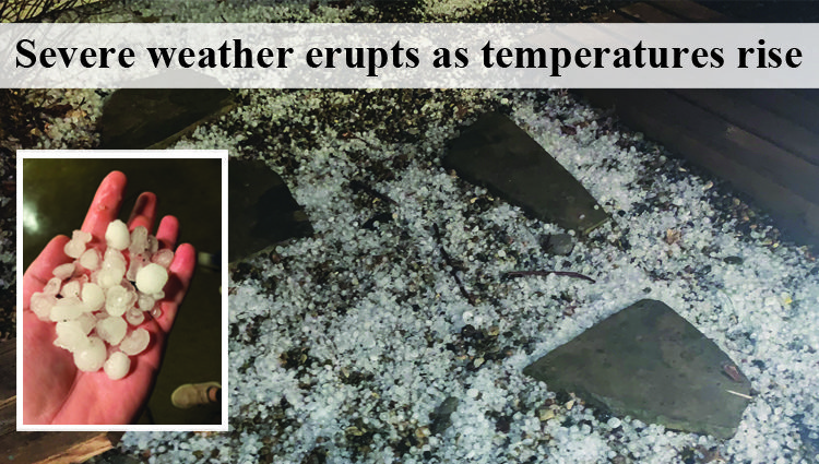 Severe storms erupt as temperatures rise