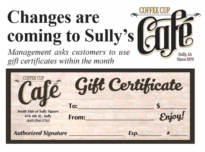 Changes are coming to Sully’s Coffee Cup Café