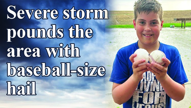Storms producing large hail roll through the area Sunday