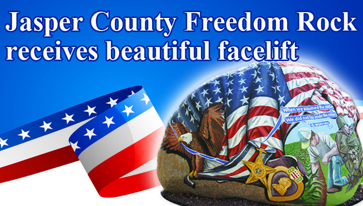 Jasper County Freedom Rock receives beautiful facelift